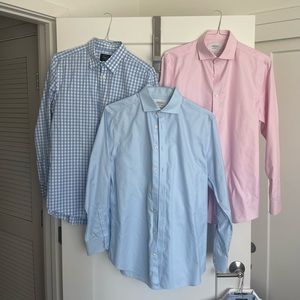 Charles Tyrwhitt 3 shirt bundle 16/34in extra slim fit
